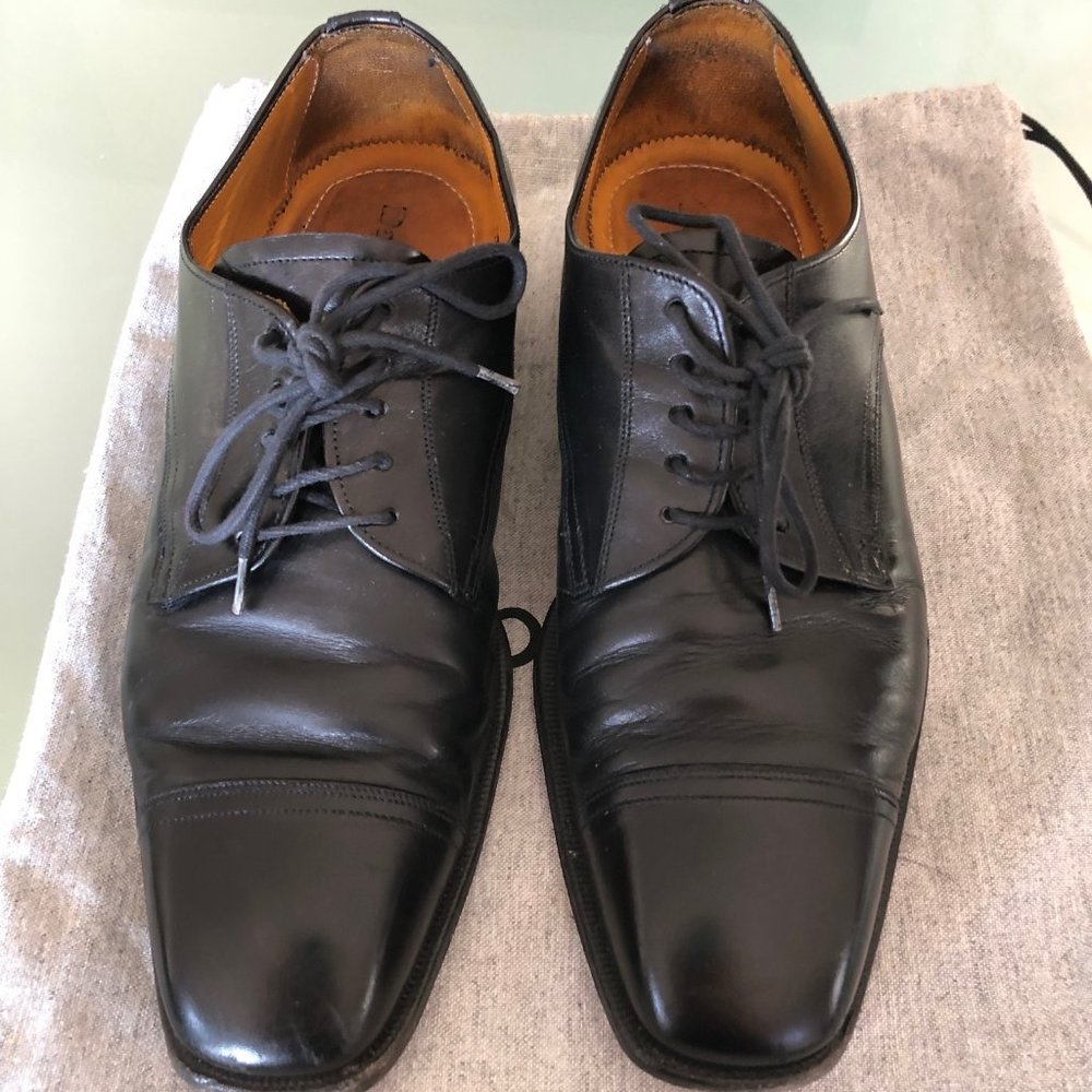 Men's Black Leather Dress Shoes